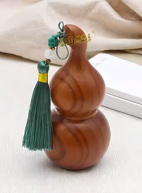 桃木葫芦一体实木实心福禄