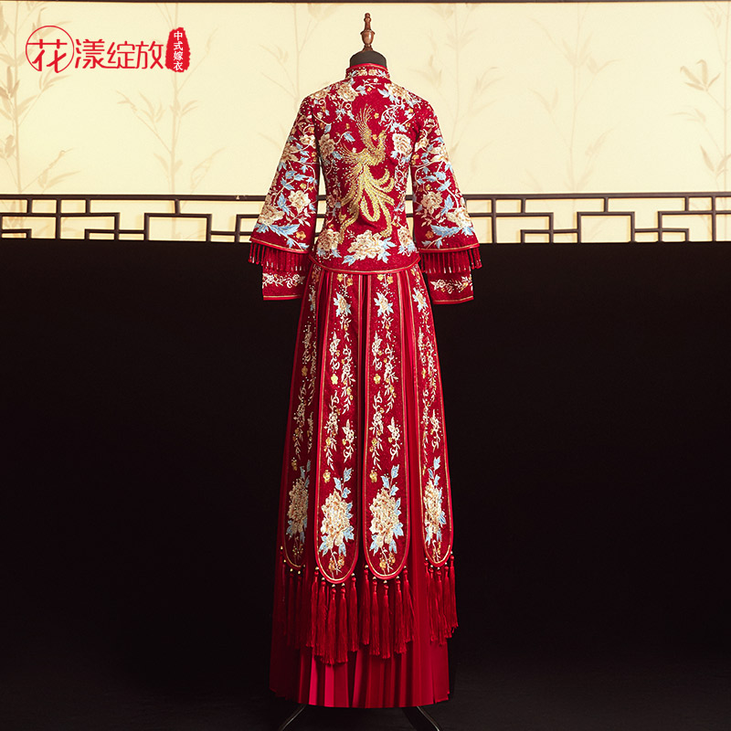 花漾绽放旗舰店秀禾服新娘新款春季婚纱礼服结婚敬酒服古代嫁衣中式婚服秀禾3