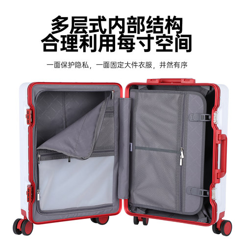 麦斯卡迪士尼米奇联名行李箱女新款拉杆箱20寸可爱铝框登机旅行箱 - 图2