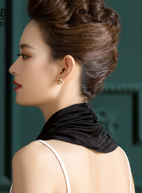 100%桑蚕丝春夏护颈围脖防晒透气