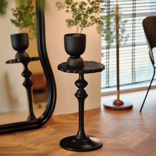 实木小茶几小桌子中古风沙发边几家用小户型床边迷你置物架摆件 - 图1