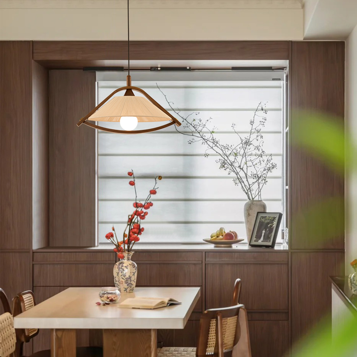 旭呈中古风圆桌餐厅吊灯法式复古餐桌灯书房日式茶室侘寂风灯具,淘宝优惠券,粉丝福利购,淘宝优惠卷