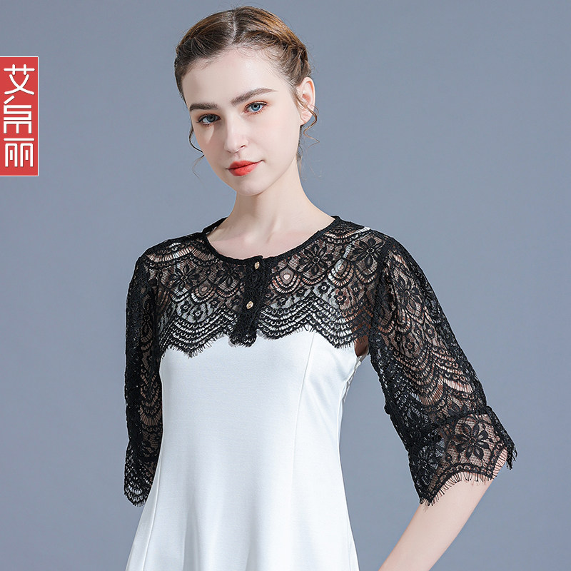 防晒罩衫薄款披肩搭配外搭吊带裙子 艾帛丽短外套