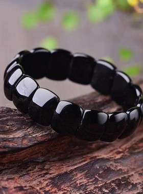 天然黑曜石时尚水晶情侣手链情侣