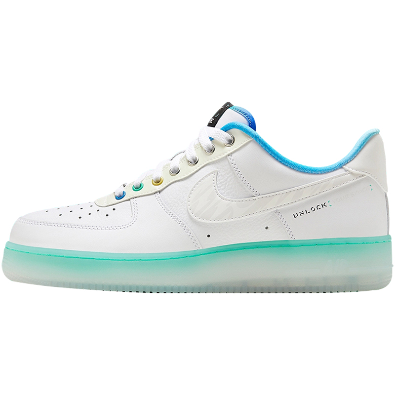 小鸿体育Nike Air Force 1 AF1白蓝低帮复古运动鞋 FJ7066-114-图3