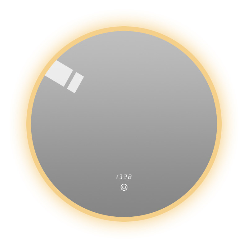 LED灯镜浴室镜壁挂带灯化妆镜卫生间镜子圆形卫浴镜智能镜子圆镜_虎窝淘