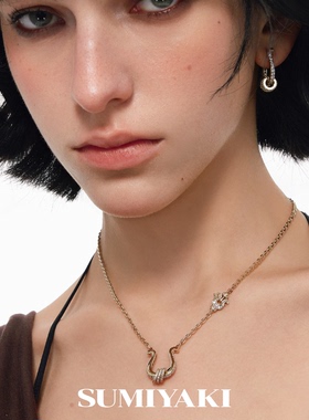 SUMIYAKI马蹄扣系列轻奢镶钻项链