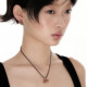 Autumn and winter retro puppy simple rope necklace