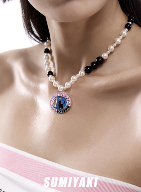 SUMIYAKI猫咪黑白珍珠项链