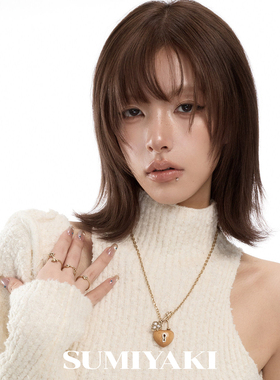 钥匙OT扣长款木头项链女