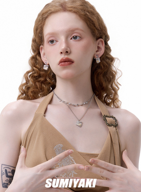 sumiyaki情人限定编织爱心项链