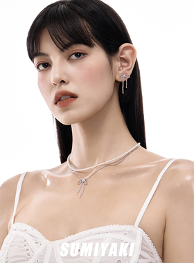 SUMIYAKI双层蝴蝶结珍珠项链