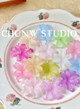 春日清新亚克力磨砂花朵