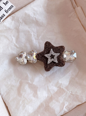 星星发夹边夹侧边刘海前额鸭嘴夹