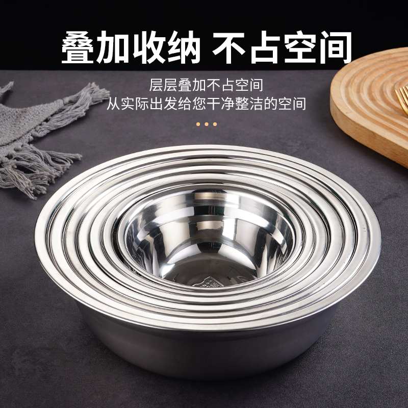 304食品级不锈钢汤盆幼儿园小饭碗汤碗食堂装汤打饭铁碗大号饭盆-图2