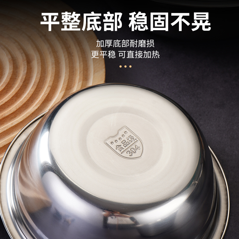304食品级不锈钢汤盆幼儿园小饭碗汤碗食堂装汤打饭铁碗大号饭盆-图1