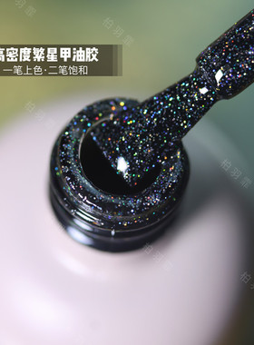 七彩镭射繁星甲油胶包邮