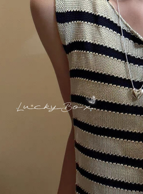 「一见倾心」光面爱心925银项链简约百搭时尚ins设计感韩系毛衣链