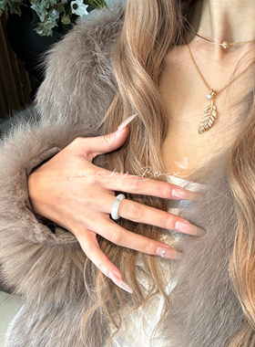 「一叶暴富」能量图腾法式浪漫羽毛吊坠S925银镀金项链高级感轻奢