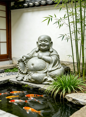 水磨坊笑佛弥勒佛禅意装饰摆件