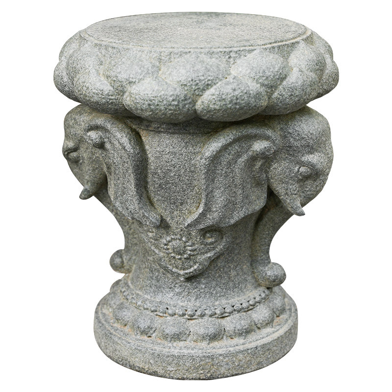 水磨坊中式庭院造景布置吉象凳子户外仿石墩底座别墅花园装饰摆件,淘宝优惠券,粉丝福利购,淘宝优惠卷