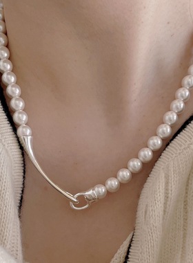 林有有s925纯银珍珠项链8g