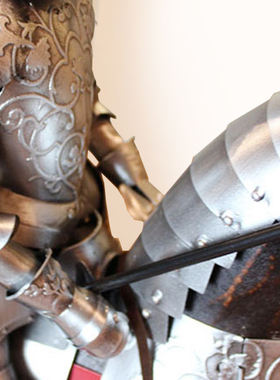 欧洲中世纪复古武士酒吧网咖盔甲