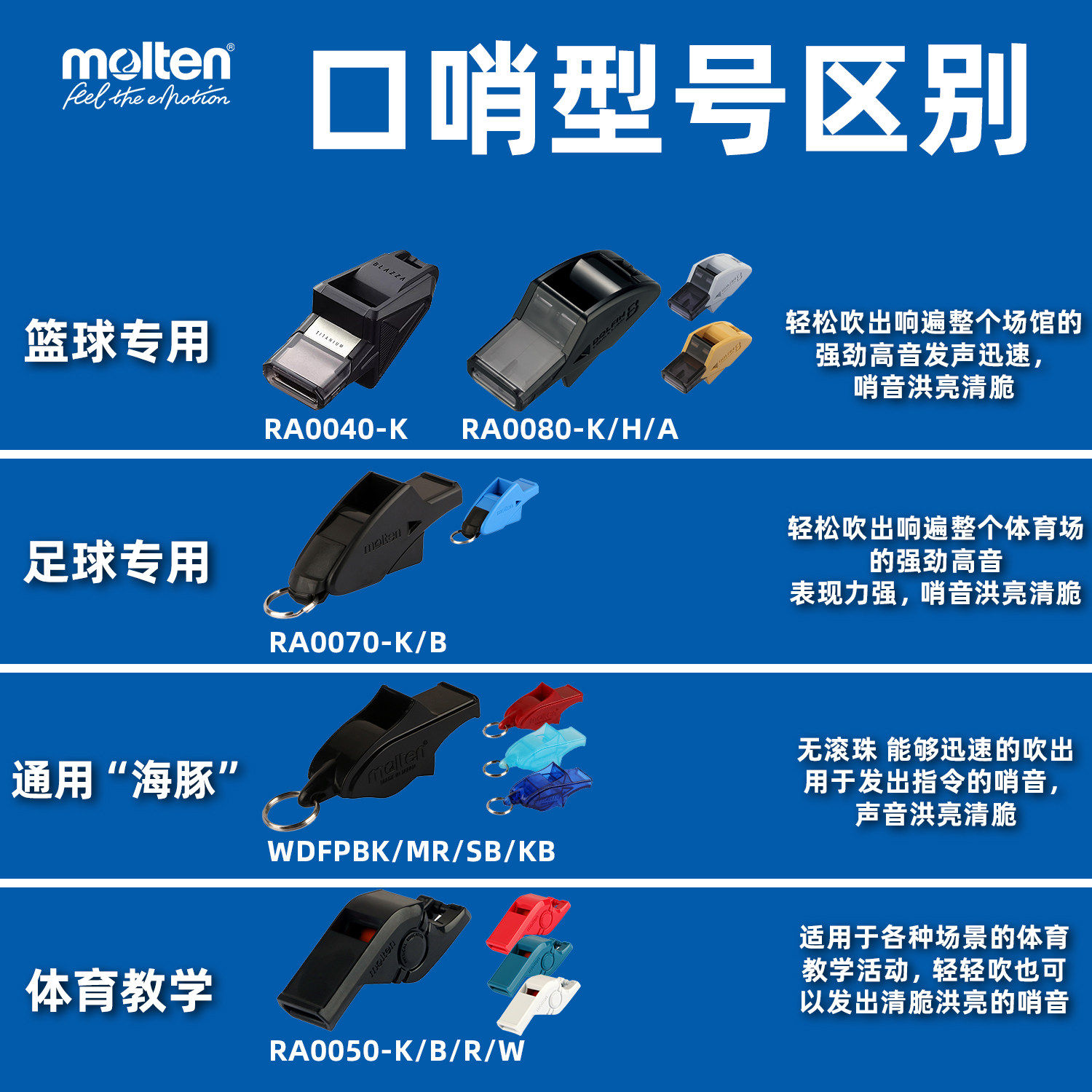 molten摩腾口哨篮球裁判学校体育老师教练专用训练哨子 RA0080,淘宝优惠券,粉丝福利购,淘宝优惠卷
