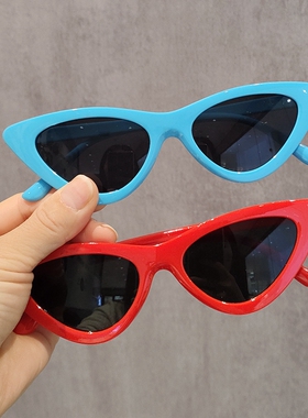 ins潮款三角形猫眼太阳眼镜女