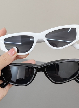 欧美复古三角形猫眼墨镜男女潮韩版复古千禧辣妹嘻哈蹦迪太阳眼镜