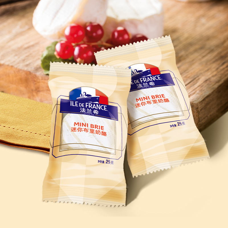 法国进口法兰希迷你布里奶酪干酪块brie奶油块金文小布里蓝纹芝士 - 图3