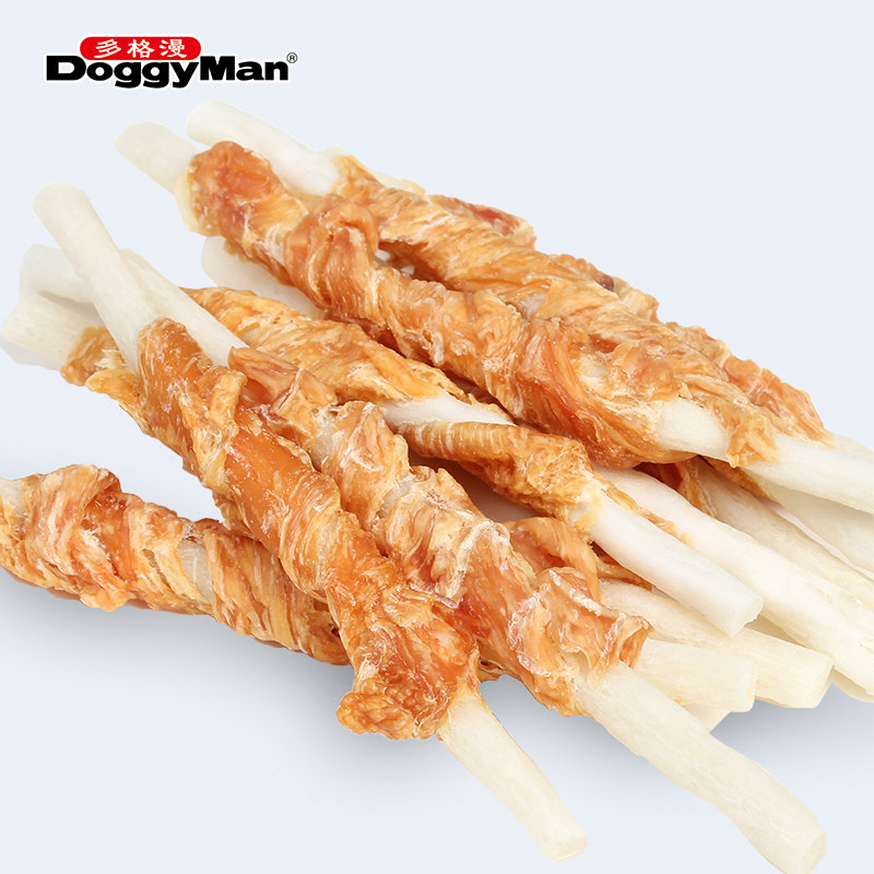 DoggyMan多格漫鸡胸肉生牛皮卷10根泰迪磨牙棒狗狗洁齿骨零食咬胶,淘宝优惠券,粉丝福利购,淘宝优惠卷