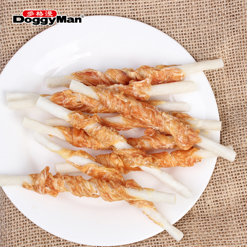 DoggyMan多格漫鸡胸肉生牛皮卷10根泰迪磨牙棒狗狗洁齿骨零食咬胶,淘宝优惠券,粉丝福利购,淘宝优惠卷