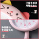 Hanlin Cartoon Kitten Children's No-Punch Silent Wall Clock