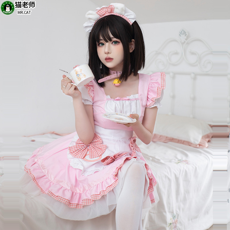 猫老师动漫cosplay服装女仆装二次元咖啡厅女佣服制服猫咪全套装 - 图3