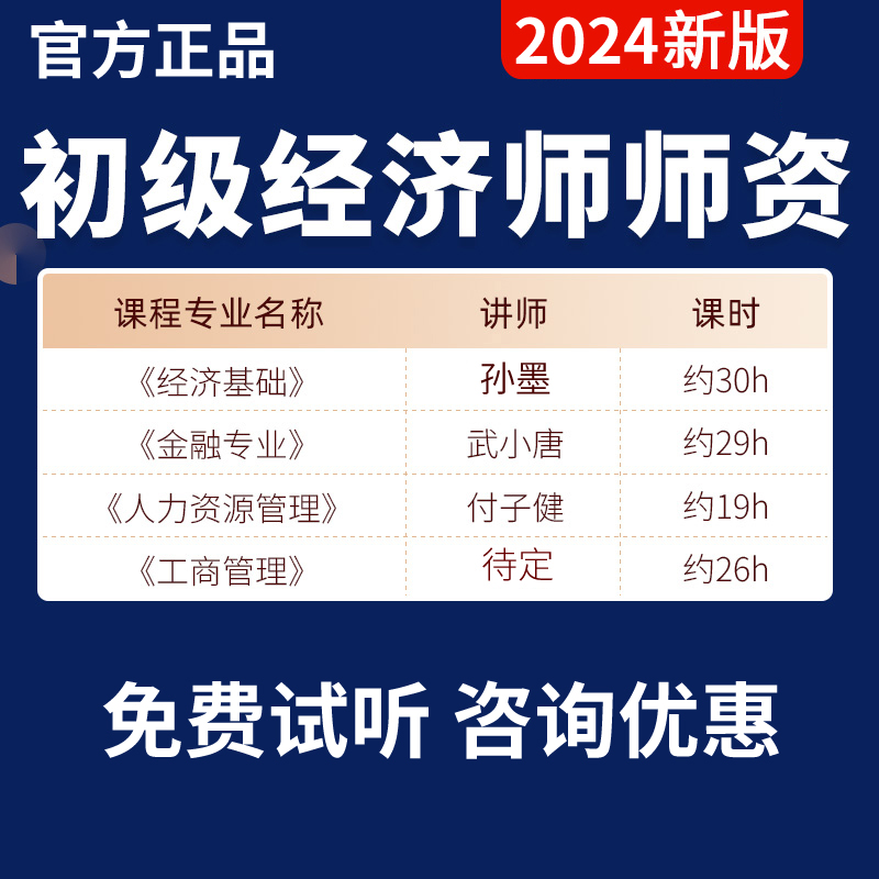 2024初级经济师网络课程网课视频课件初级经济师教材金融专业武小唐讲义初级经济师课程教材精讲班历年真题试卷习题集模拟题库软件 - 图0