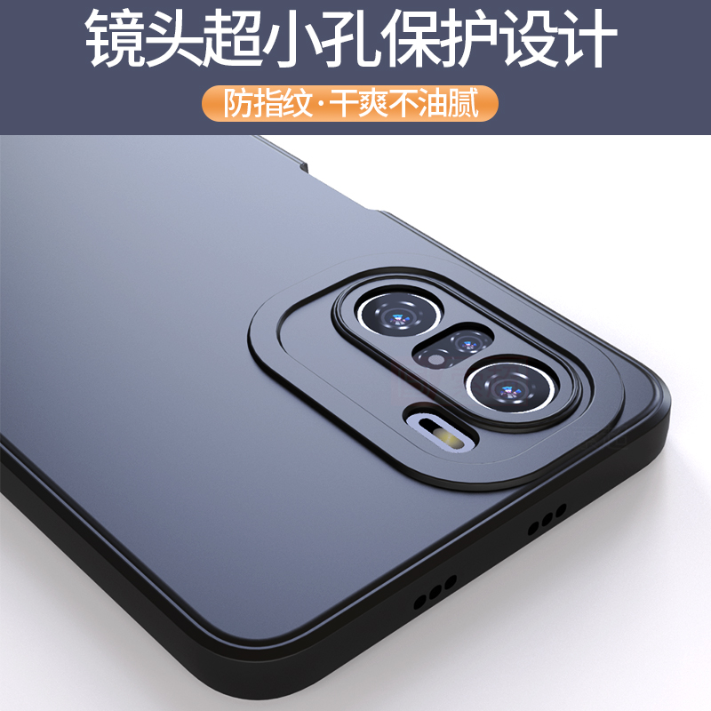 适用红米K40手机壳redmik40pro保护套直边气囊防摔小米redmi外壳新款k4opro专用全包镜头por软壳pr0女男黑色 - 图3