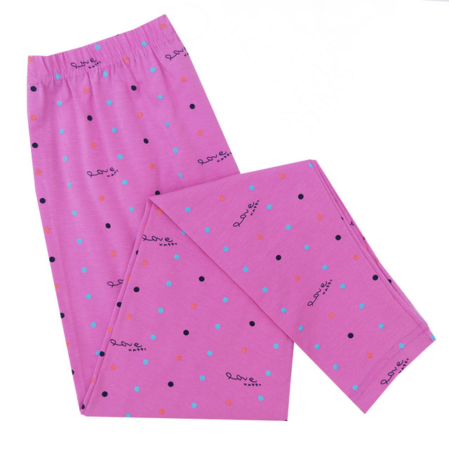 Combed cotton student printed girls' winter trousers Combed cotton student printed girls' winter trousers