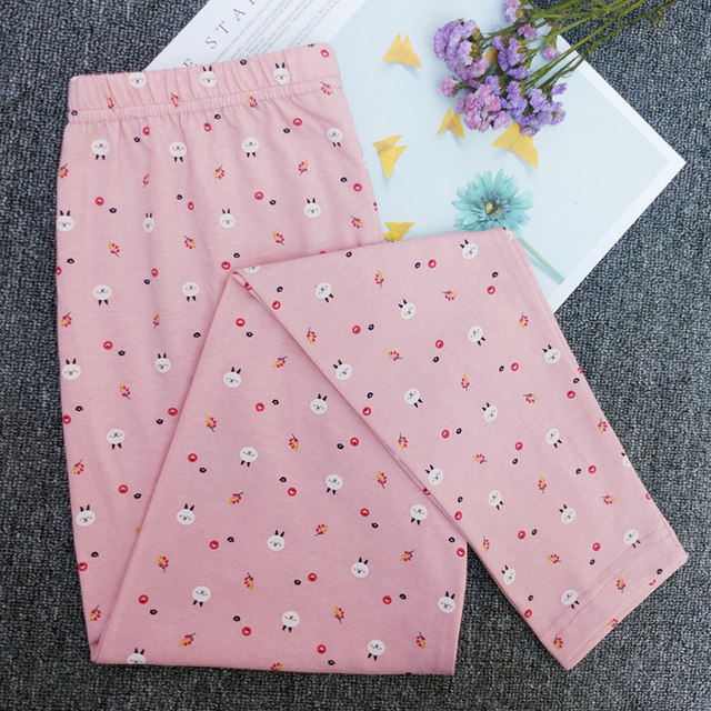 Combed cotton student printed girls' winter trousers Combed cotton student printed girls' winter trousers