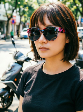 可套近视印花色大框套镜