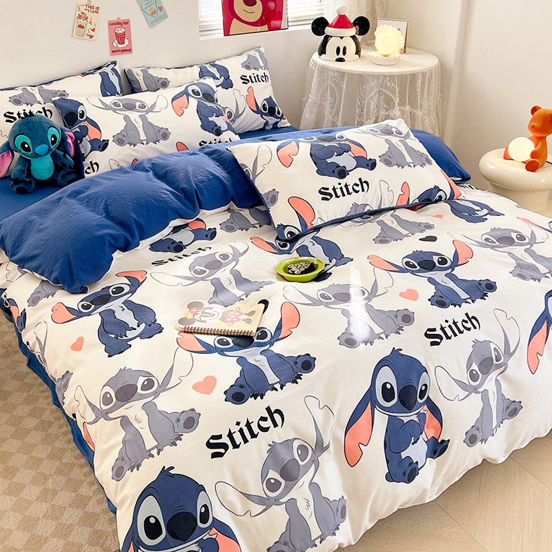 迪士尼卡通床上四件套全棉纯棉儿童床品被套宿舍床单人三件套床笠,淘宝优惠券,粉丝福利购,淘宝优惠卷