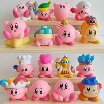 Kirby Figure Cartoon Animation Game 8 Cake Model Figure Car Ornament Doll Star Card Blind Box