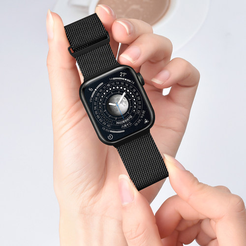 适用apple watch7表带iwatch9/8手表带苹果手表s9表带8/6/5/SE/4代金属表带男女款49/42/40/41/44/45mm替换带-图0