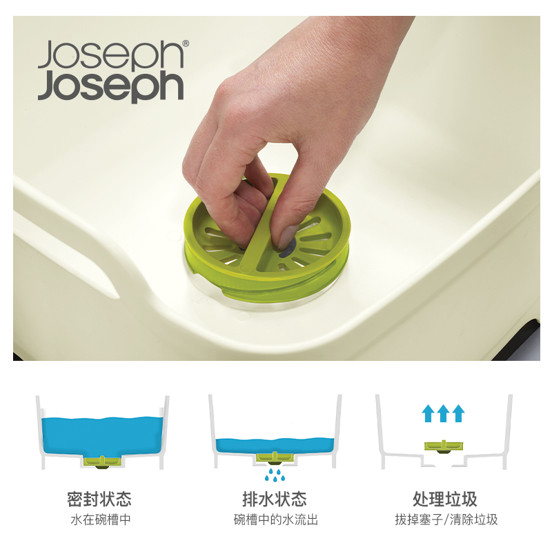 英国joseph洗菜盆厨房家用塑料大号洗碗槽滤水篮水槽收纳桶沥水盆 - 图1