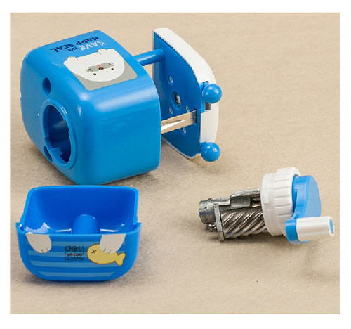 得力削笔器0673A削笔机卡通卷笔刀小学生手摇转笔刀铅笔刨卷笔器 - 图1