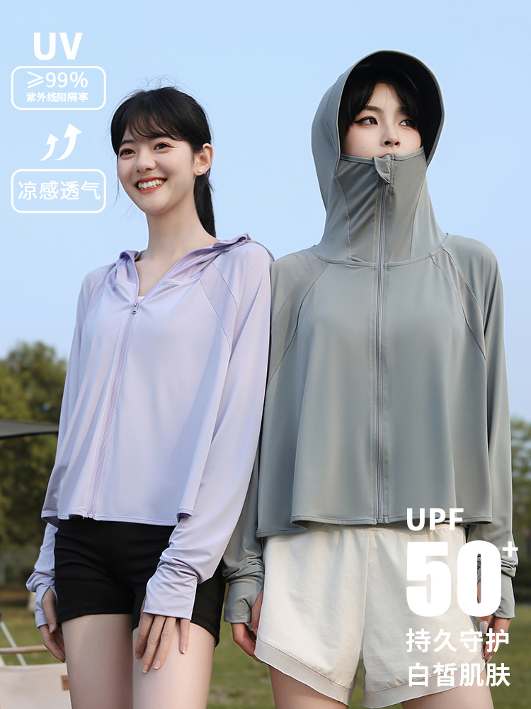 Sunsetstroll防晒衣女2024夏季新款冰丝防紫外线UPF50+宽松防晒服-图3