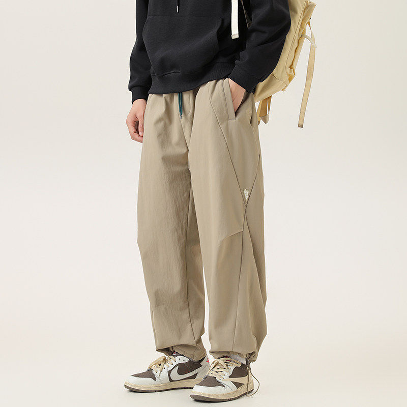美式复古男裤褶皱贴标冬季加绒加厚运动休闲裤工装长裤束脚裤子男,淘宝优惠券,粉丝福利购,淘宝优惠卷