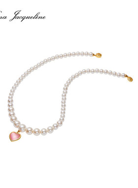 【巴黎之心系列】NanaJacqueline爱心猫眼石吊坠仿珍珠项链女