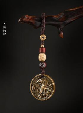 十二生肖汽车钥匙扣挂件黄铜男女本命年鼠牛虎兔龙蛇马羊猴鸡狗猪