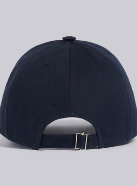 THOM BROWNE/桑姆·布郎尼帽子男女同款深蓝色贴标棉质棒球帽